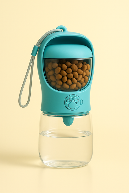 Bouteille portable avec stockage de nourriture et d'eau