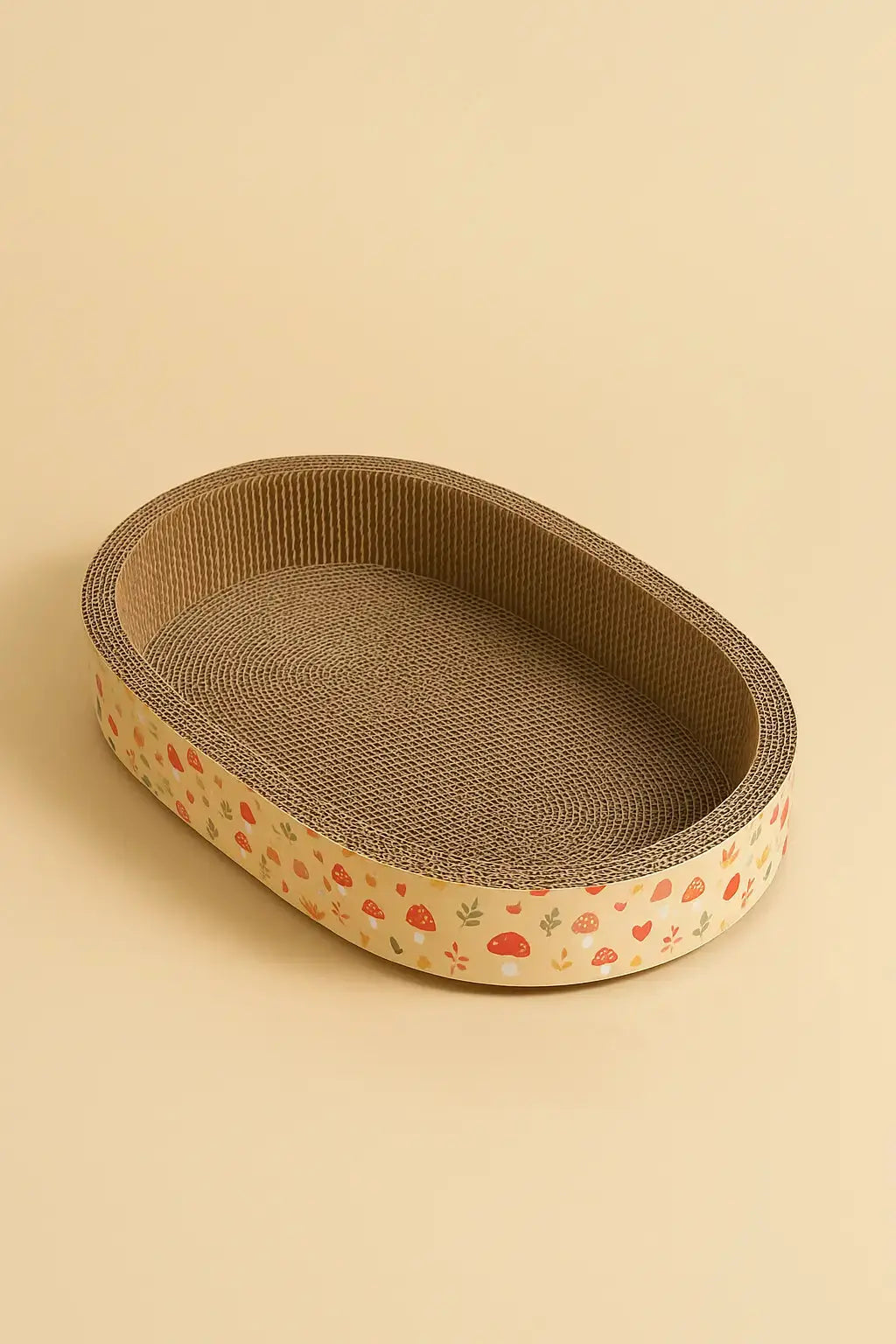 Planche à griffer ovale en papier ondulé Lifecatlike