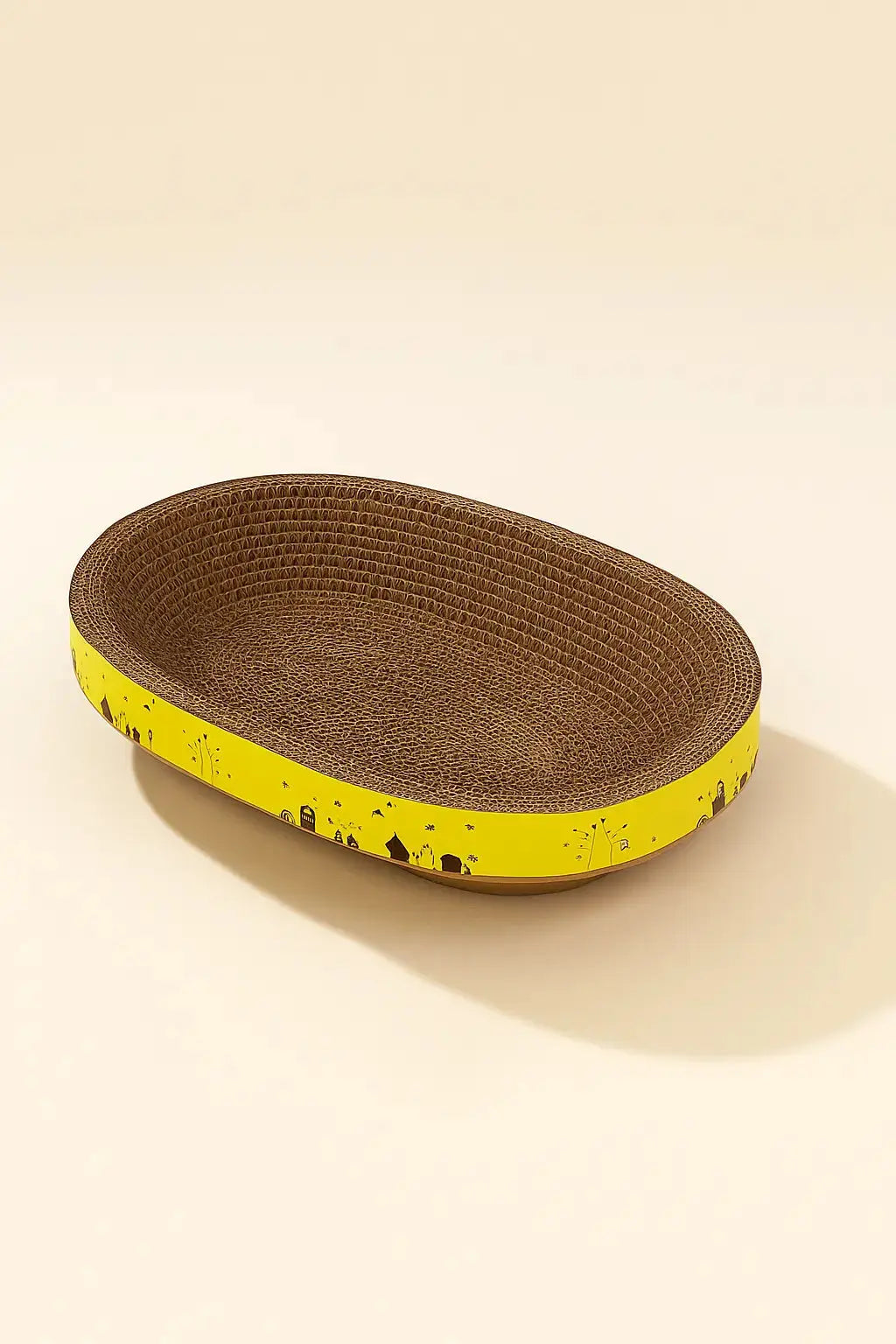 Planche à griffer ovale en papier ondulé Lifecatlike