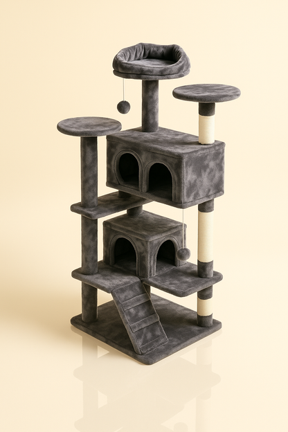 Arbre à chat grande maison avec griffoirs tour de jeu et repos