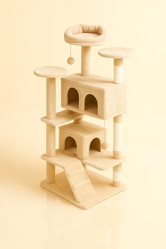 Arbre à chat grande maison avec griffoirs tour de jeu et repos