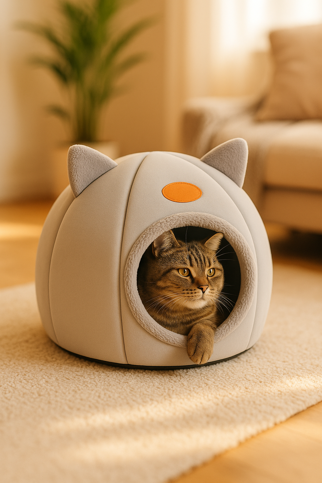 Maison pour chat avec lit