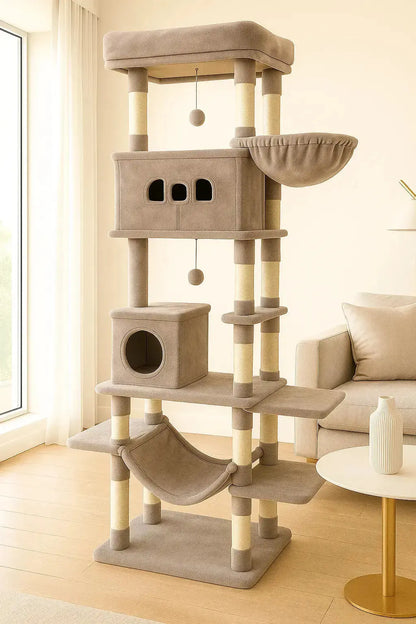 Grand Arbre à Chat–Tour Multi-Niveaux Lifecatlike