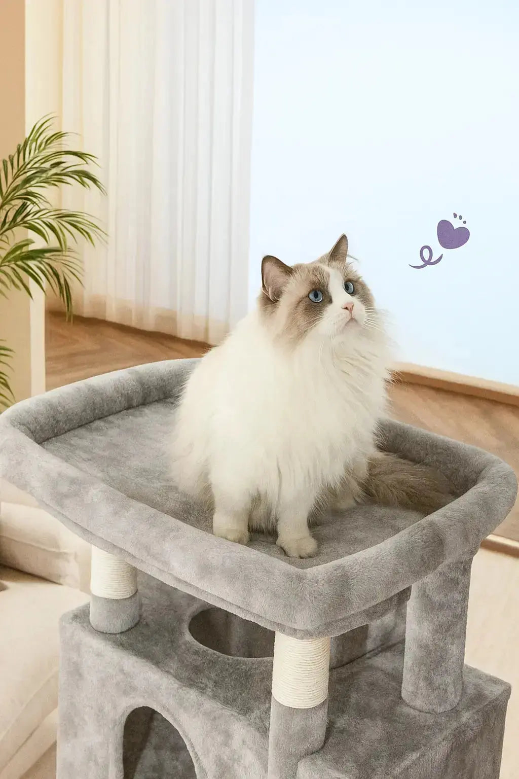 Grand Arbre à Chat–Tour Multi-Niveaux Lifecatlike