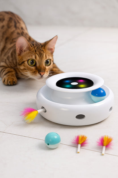 Jouet pour chat automatique 2-en-1