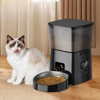 Distributeur intelligent de croquettes pour chat 2L avec bouton
