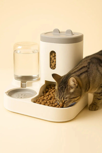 Distributeur d'Eau et Croquettes à Gravité, Grande Capacité Lifecatlike