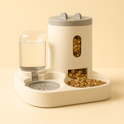 Distributeur d'Eau et Croquettes à Gravité, Grande Capacité