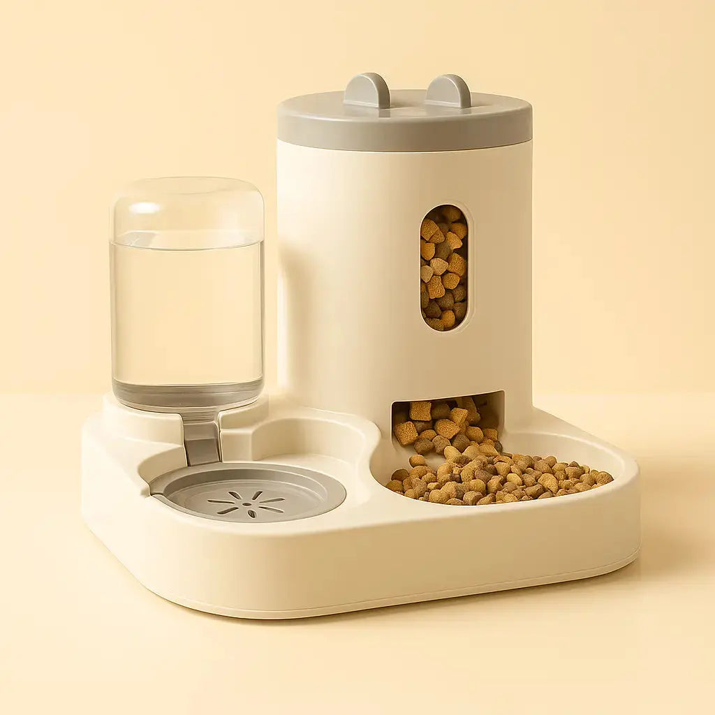 Distributeur d'Eau et Croquettes à Gravité, Grande Capacité Lifecatlike