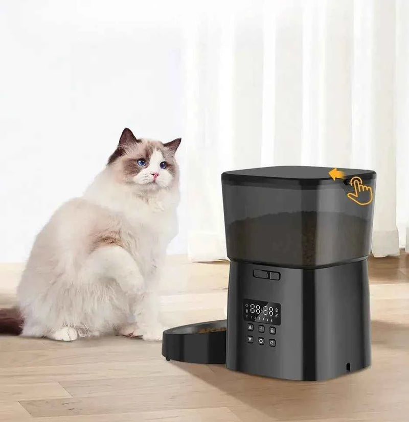 Distributeur intelligent de croquettes pour chat 2L avec bouton