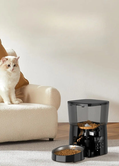 Distributeur intelligent de croquettes pour chat 2L avec bouton